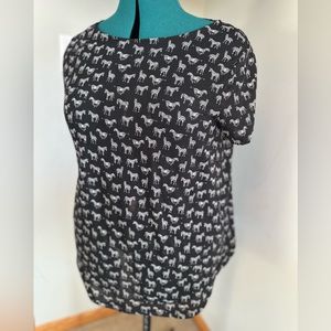H&M Conscious Zebra T-Shirt sz M